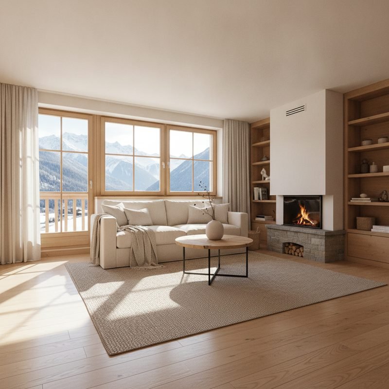 Nettoyage résidentiel d'un appartement de montagne